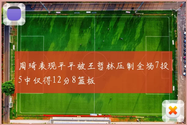 周琦表现平平被王哲林压制全场7投5中仅得12分8篮板